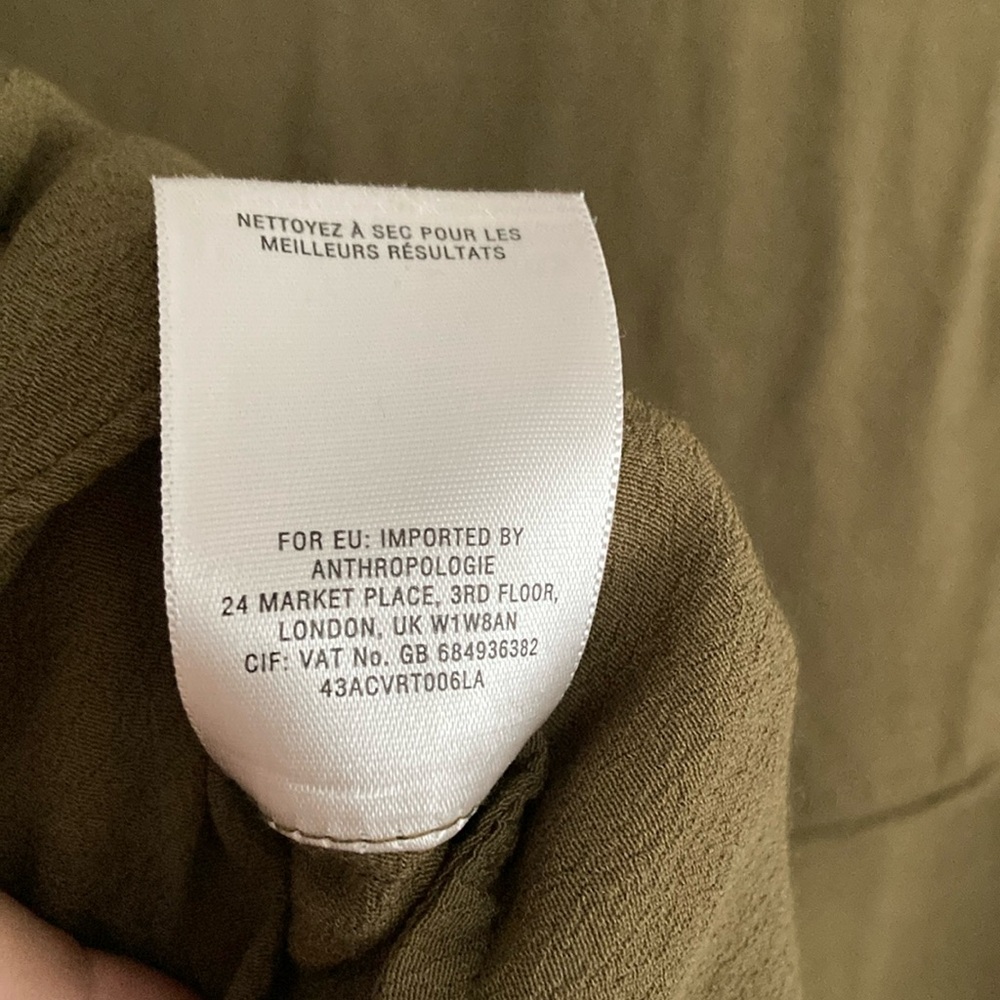 Anthropologie Olive Green Layered Tank Top - Picture 7 of 7
